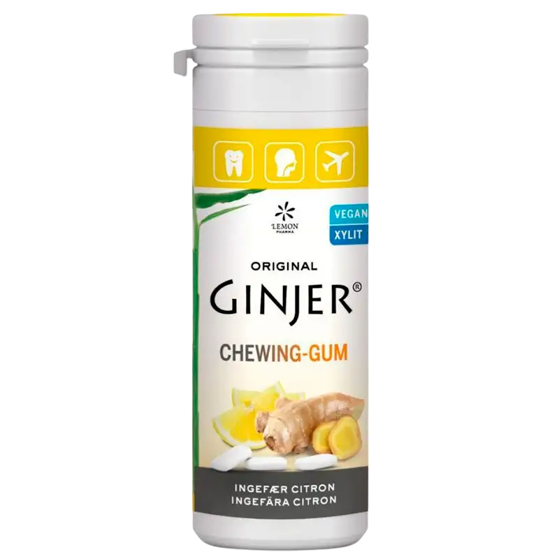 GINJER® Ingefær CITRON Tyggegummi