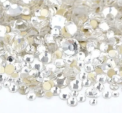 Zirconia rhinsten til negle dekoration, størrelse S5, sølv 22586570