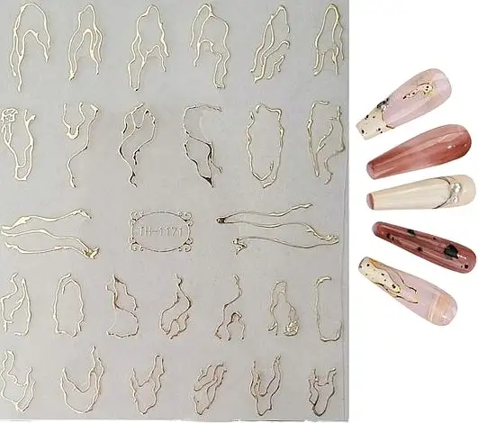 Selvklæbende gel negleklistermærker, TH-1171 12992308