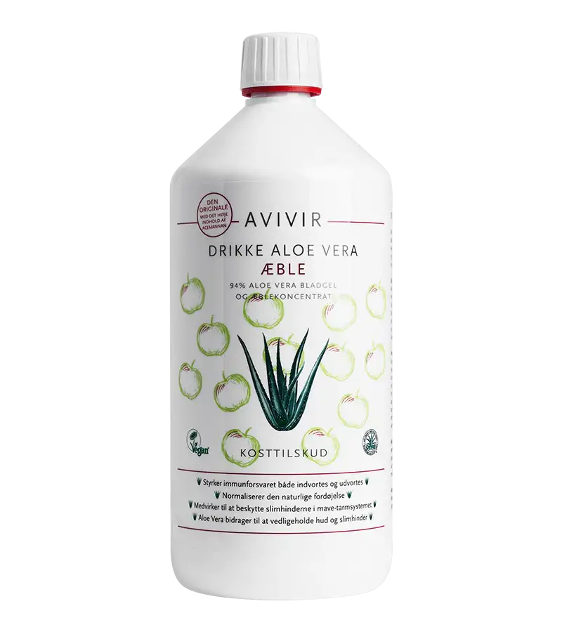 Avivir Drikke Aloe Vera Æble - 1000 ml