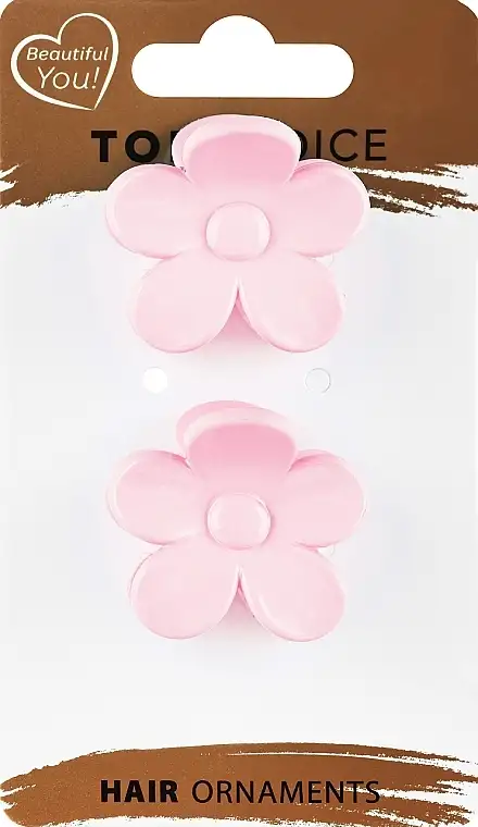 Hårspænder "Blomster", 21442+1, 2 stk., lyserøde 39156930