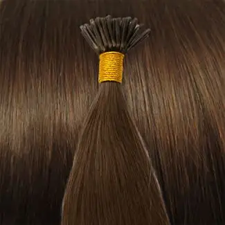 50 cm Cold Fusion hair extensions brun 4#