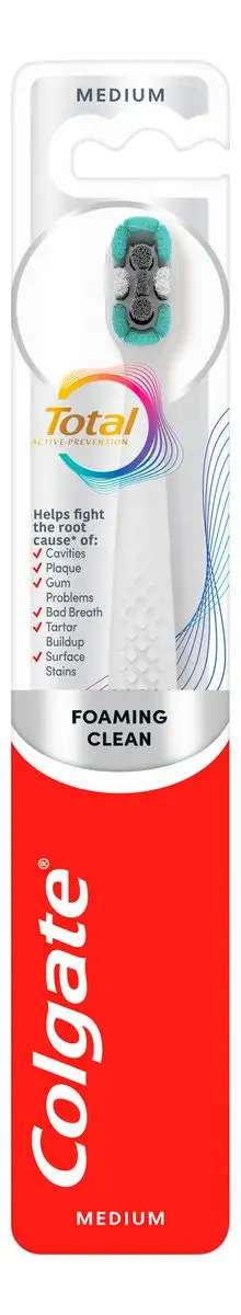 Colgate Tandbørste Total Foaming Clean Medium - 1 stk.