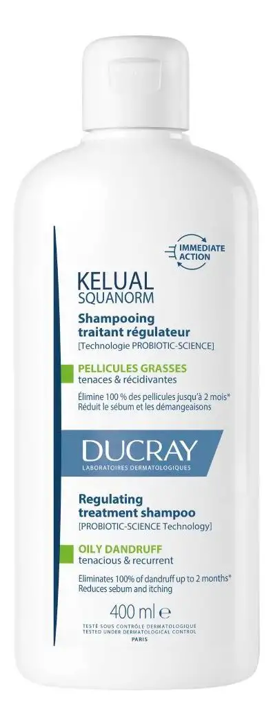 DUCRAY Kelual SQUANORM Shampoo Oily Dandruff - 400 ml.