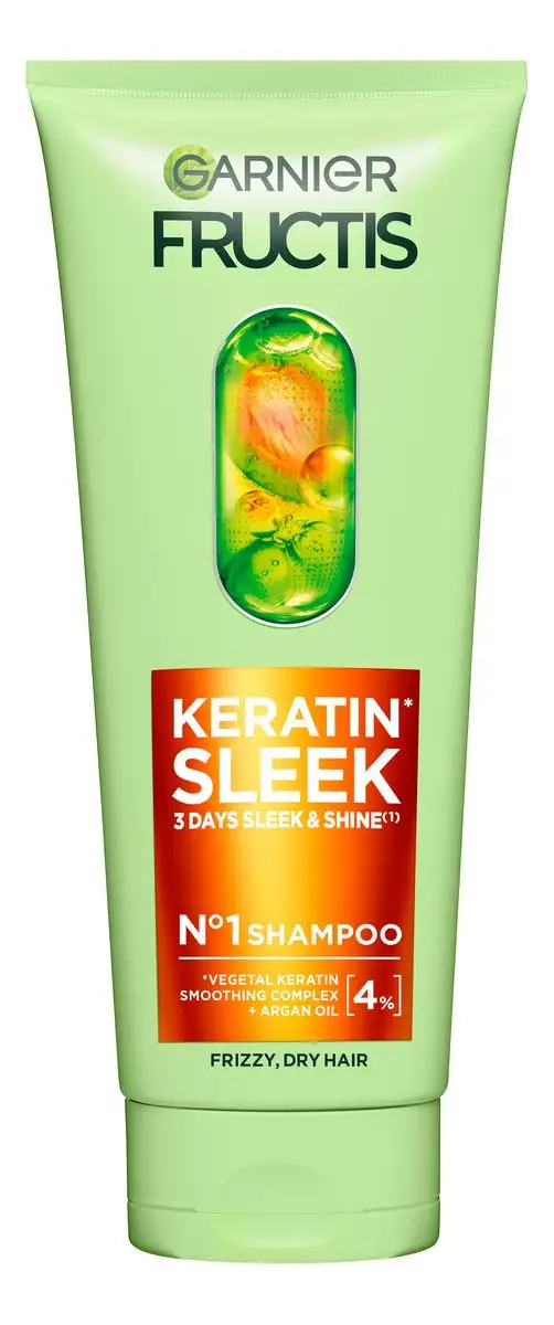 Garnier Fructis Keratin Sleek Shampoo - 200 ml.