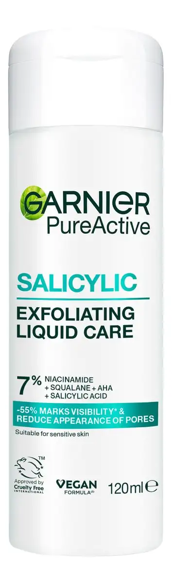 Garnier PureActive Salicylic Exfoliating Liquid Care - 120 ml.