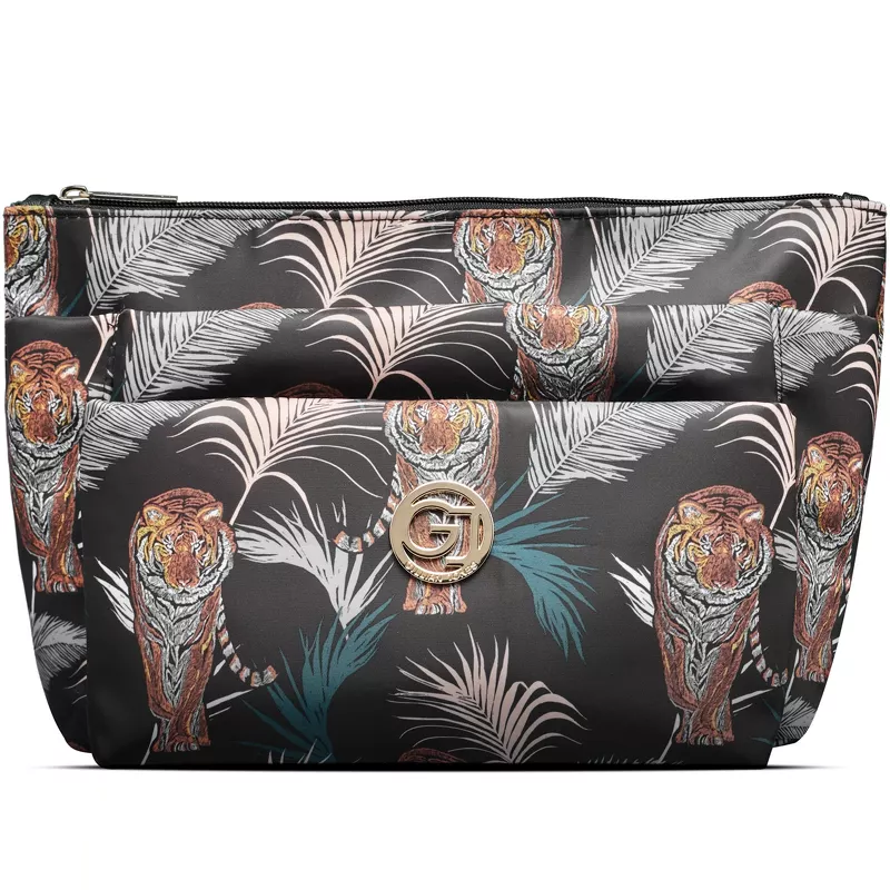Gillian Jones 3 Room Cosmetics Bag - Palm Print 10009