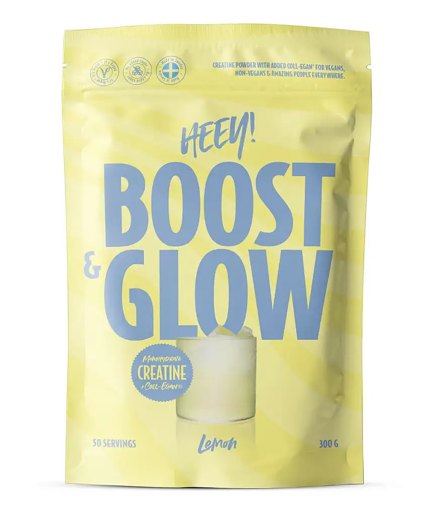 Heey! Boost & Glow Creatine + Coll-egan® - Lemon - 300 g.