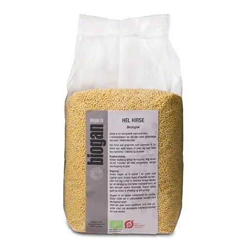 Biogan - Økologisk - Hel hirse - 1 kg.