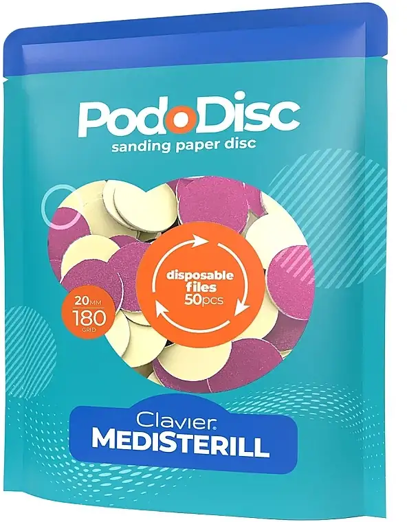 Udskiftelige poleringsskiver til pedicure M 180/20 mm, 50 stk. 99408023