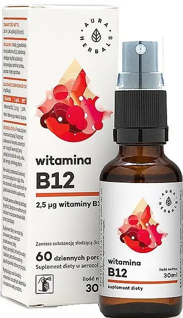 Kosttilskud 'Vitamin B12', spray, 2,5 µg 34301762