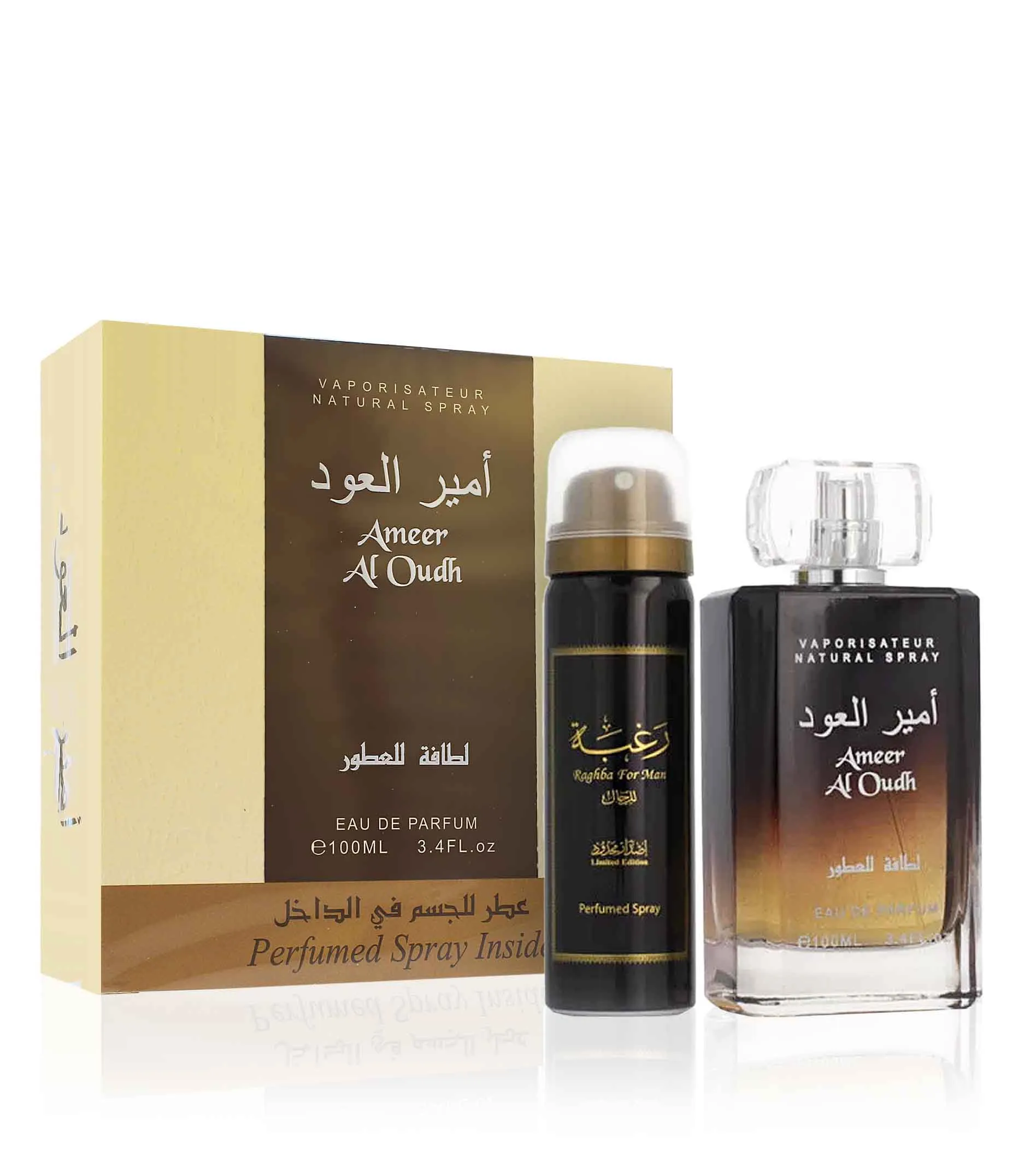Lattafa Ameer Al Oudh gaveæske unisex parfumeret vand 100 ml + deodorant 50 ml