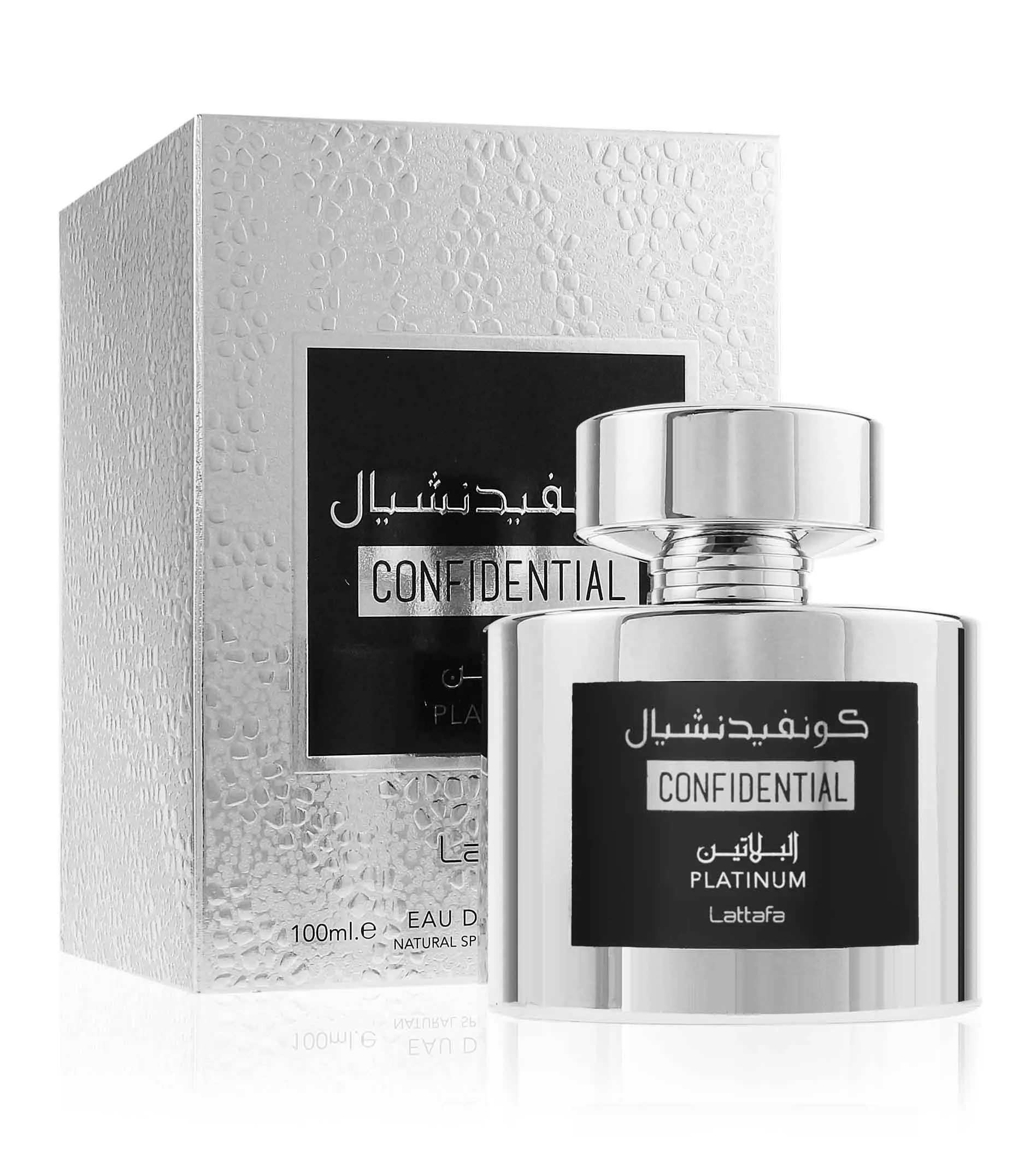 Lattafa Confidential Platinum parfumevand til mænd 100 ml