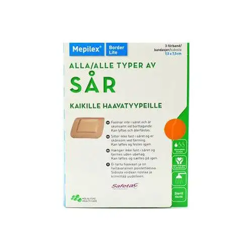 Mepilex bord litesafe 7,5 x 7,5 cm. - 5 stk