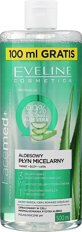 Eveline Cosmetics Facemed+ Refreshing And Soothing Aloe Micellar Water 33994309