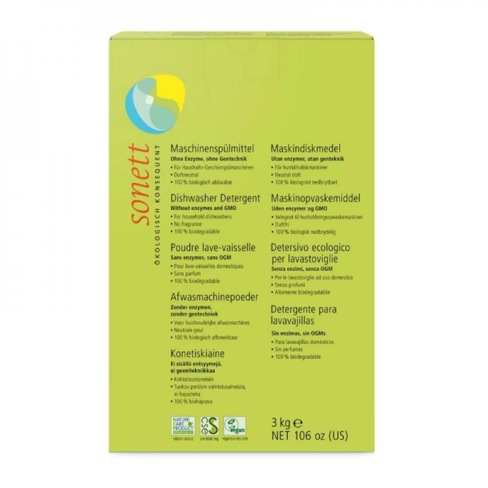 Sonett Opvaskemaskinepulver 3 kg