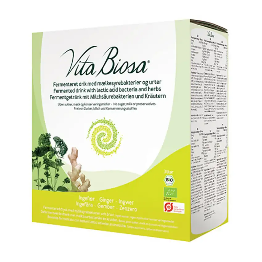 Vita Biosa Fermenteret Drink med Mælkesyrebaktier Ingefær Ø 3 l