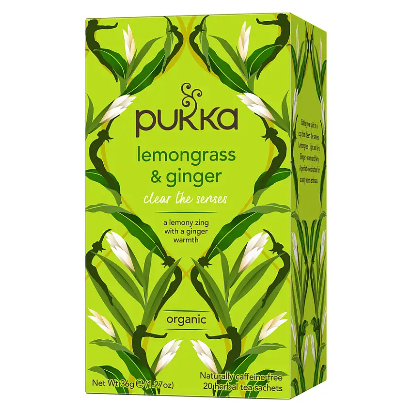 Pukka Lemongrass & Ginger te Ø 20 breve