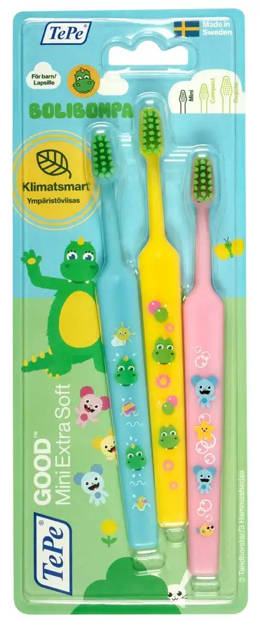 TePe GOOD Mini Extra Soft Tandbørster Børn 0-4 år 3-pak