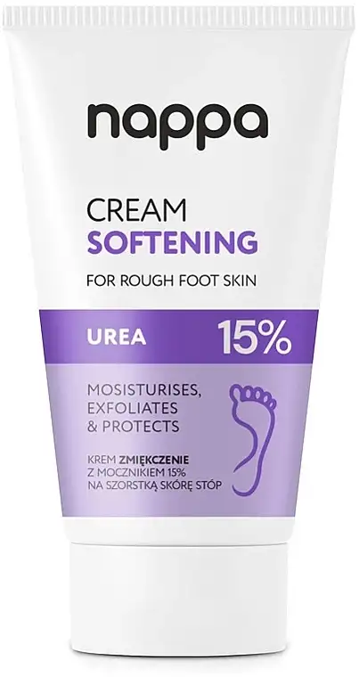 Blødgørende creme til hård hud på fødderne med 15% urea 89770075