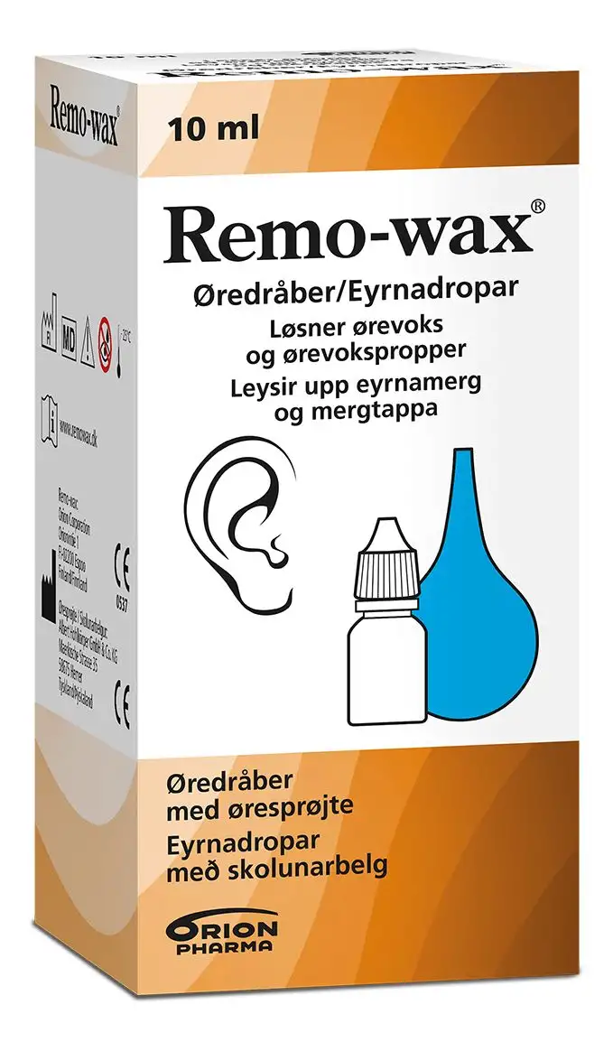 Remo-wax øredråber med sprøjte - 10ml