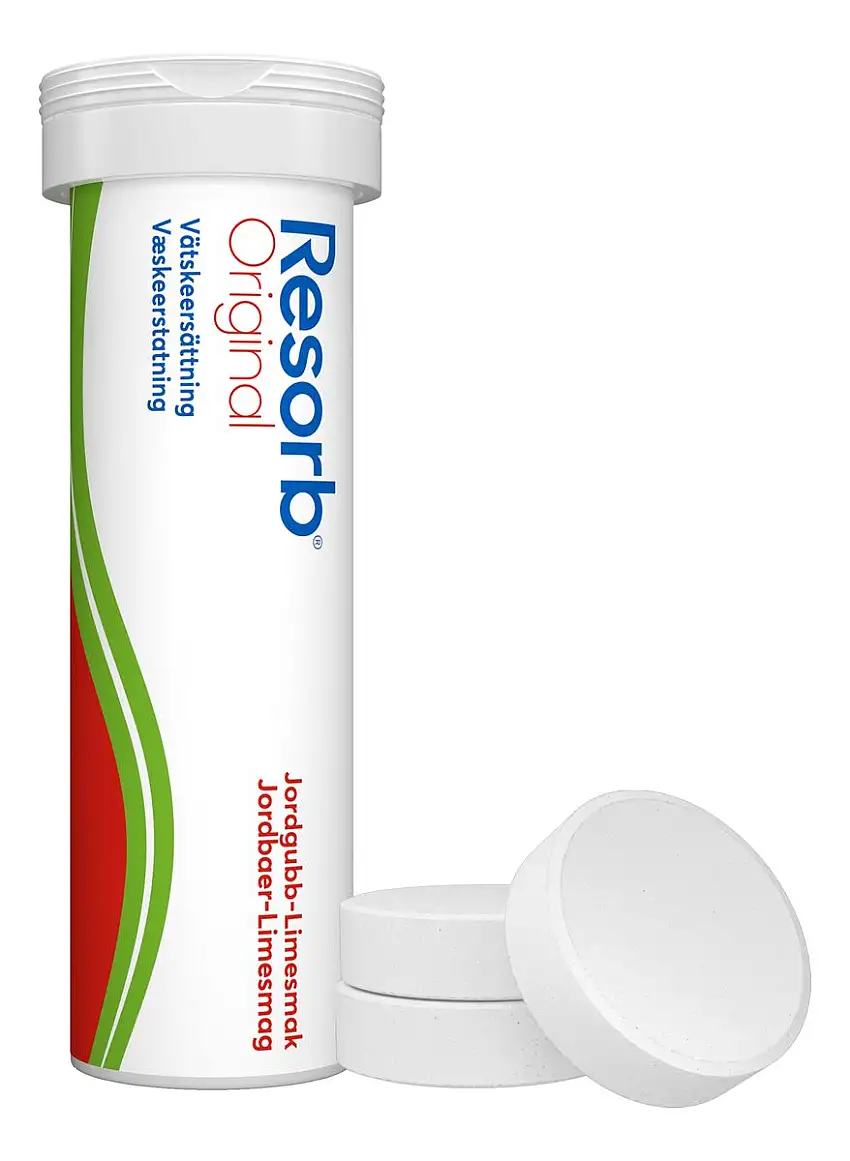 Resorb Original Jordbær-Lime - 2 x 10 brusetabl.