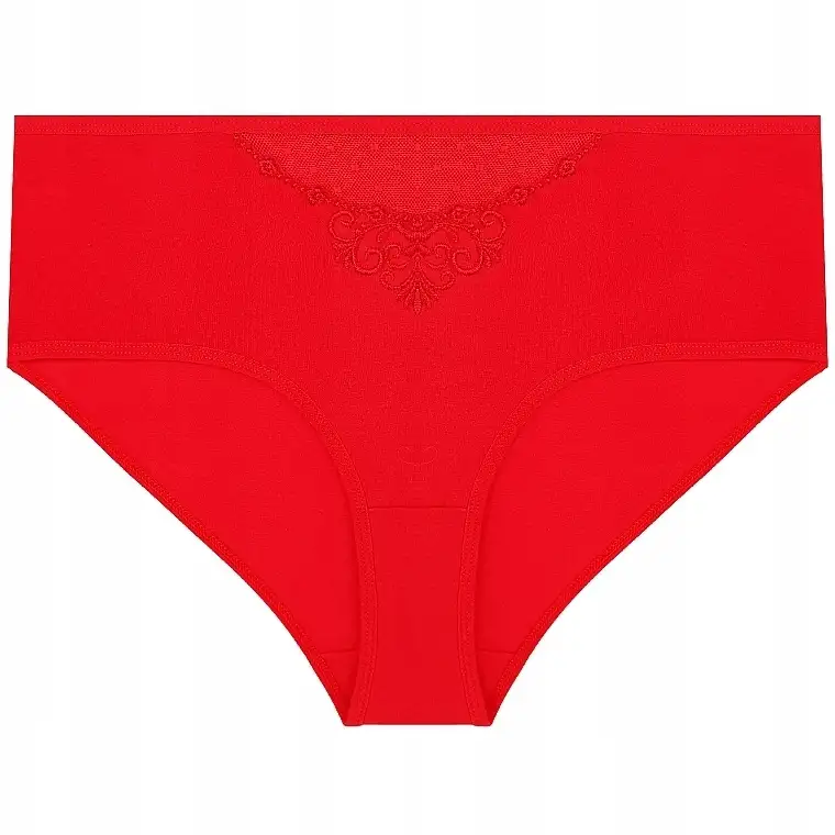 Maxi bikinitrusser til kvinder med mønster, formende, røde 70795380